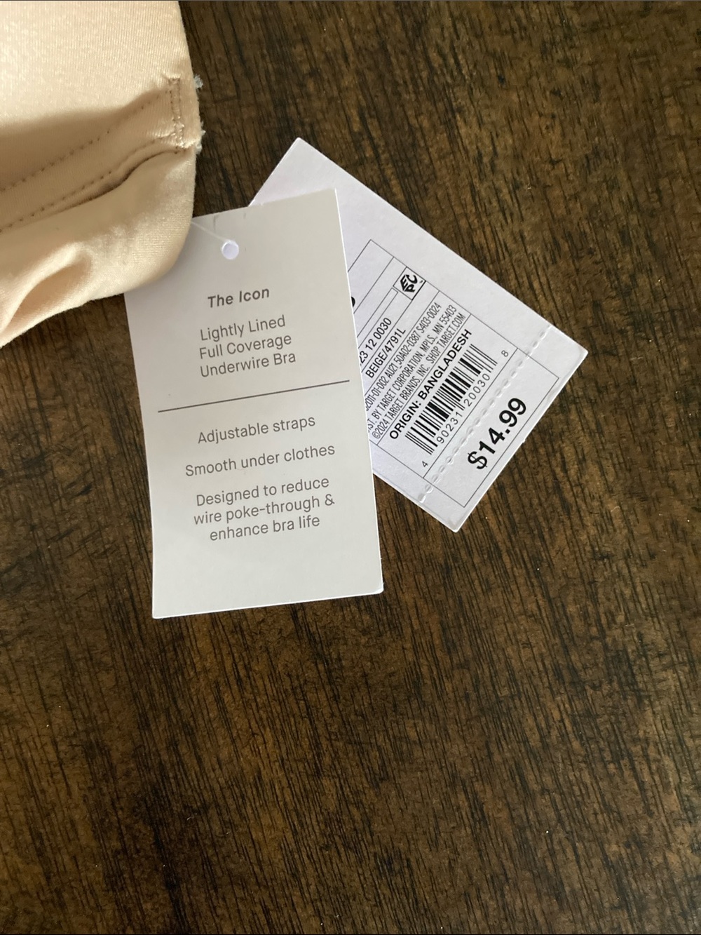 Auden Icon Lightly Lined Tan Bra - Picture 2 of 5